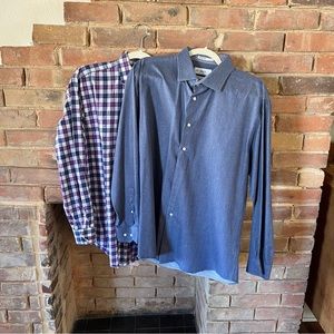 2 Dress Shirts. 1 is “Calibrate” brand. The other is “Nordstrom” brand.